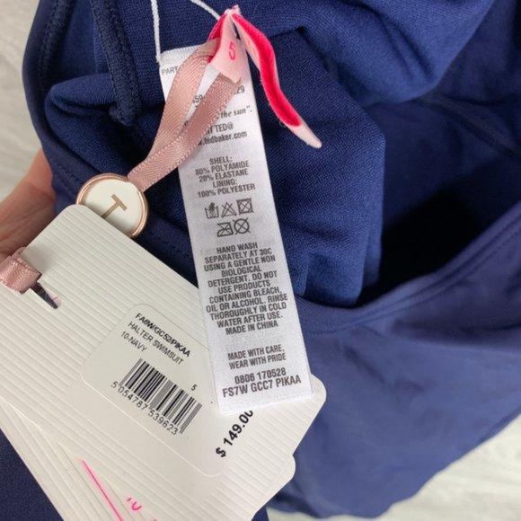 Ted Baker Pikaa Navy Halter Swimsuit - Picture 4 of 4